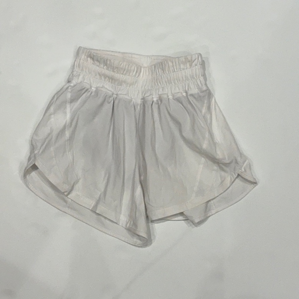 Lululemon Athletica White Athletic Shorts Lightweight Moisture-Wicking
